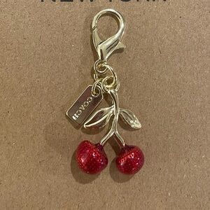 Coach Gold and Red Cherry Key Holder